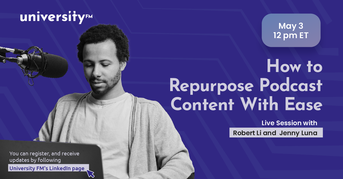 How to Repurpose Podcast Content With Ease event cover photo