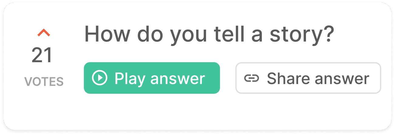 Crowdcast Q&A with 21 upvotes