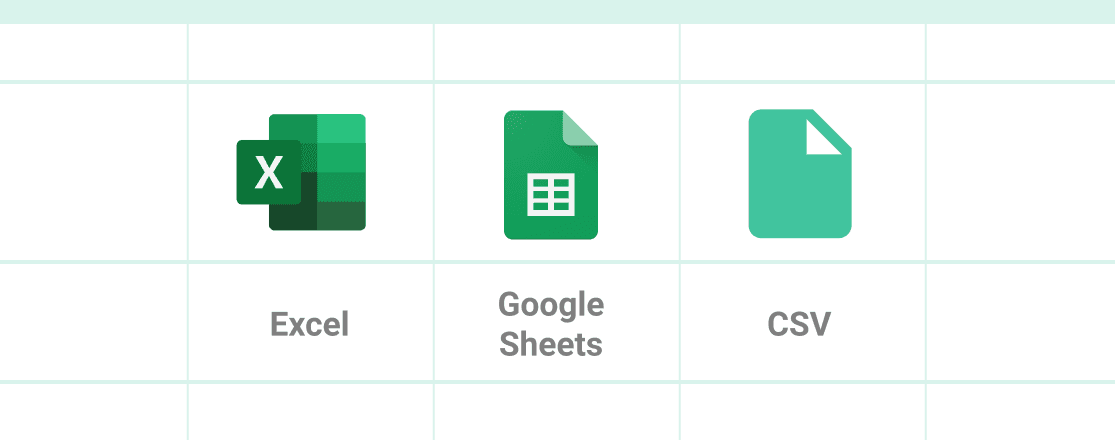 Illustration showing where you can import data you export from crowdcast