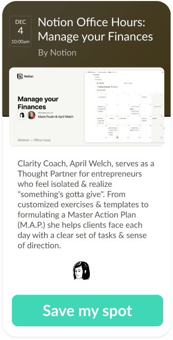 Notion example landing page