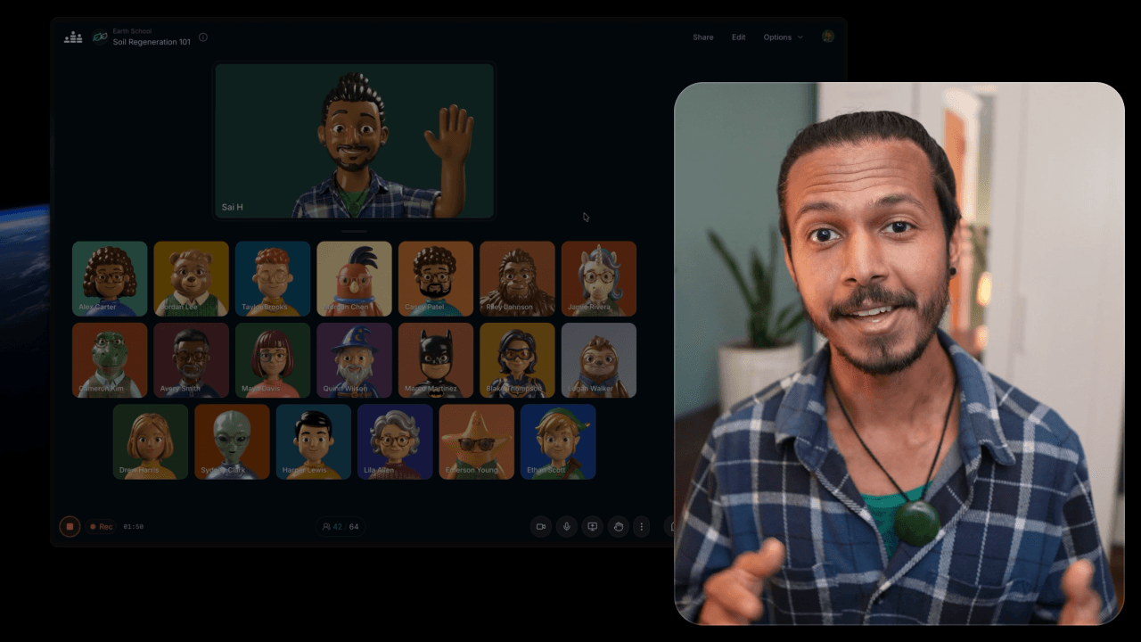 Crowdcast stage on a phone