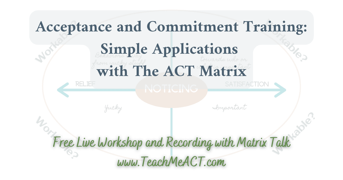 How to Get Started with Your ACT Matrix Training - crowdcast