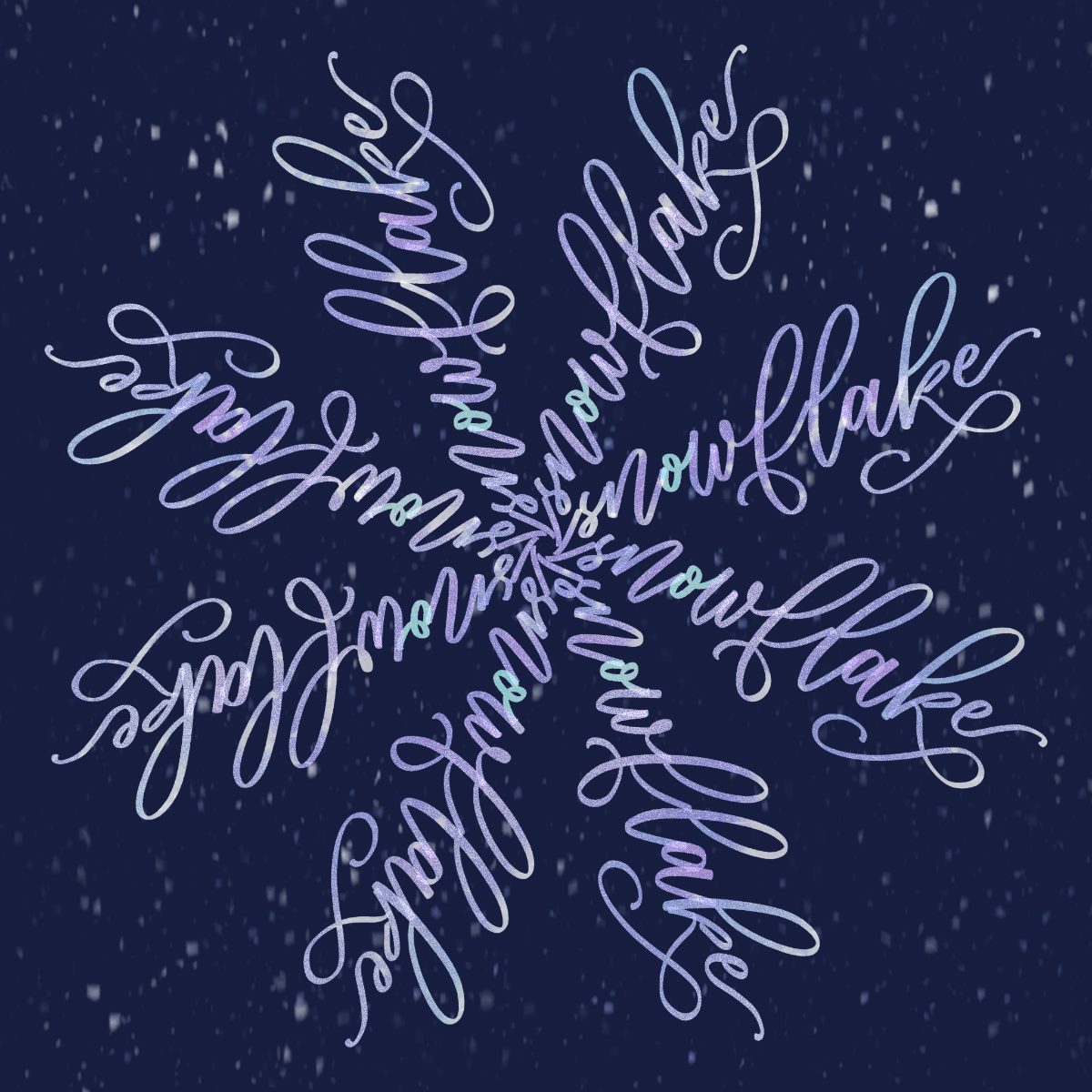 Calligraphy Together: Snowflake in Procreate Tutorial - crowdcast