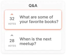 Illustration of crowdcast Q&A