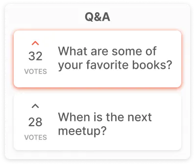 Illustration of crowdcast Q&A