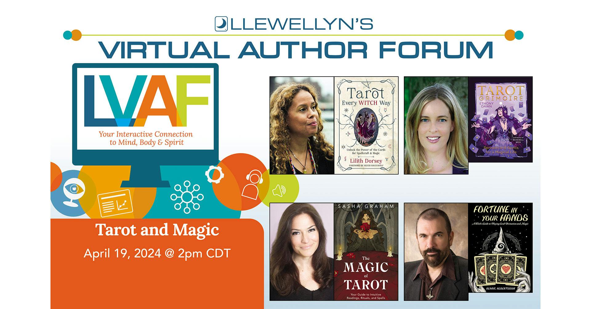 Llewellyn's Virtual Author Forum: Tarot & Divination Meet Magic event cover photo