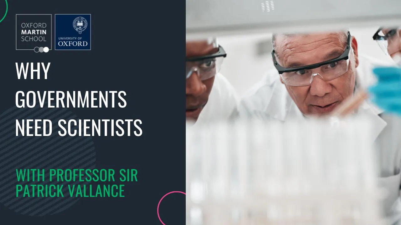 'Why governments need scientists' with Sir Patrick Vallance event cover photo
