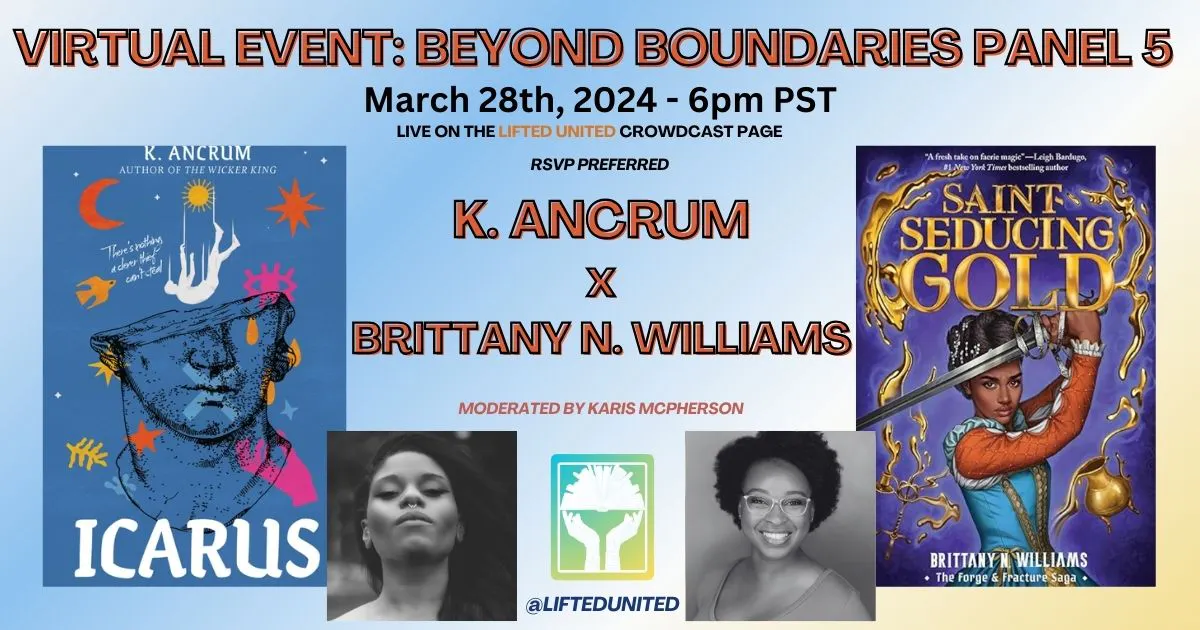 K. ANCRUM and BRITTANY N. WILLIAMS in conversation with Karis McPherson, BEYOND BOUNDARIES PANEL 5 event cover photo