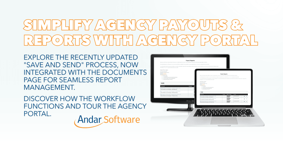 Andar Software Simplify Agency Payouts and Reports With Agency Portal - crowdcast